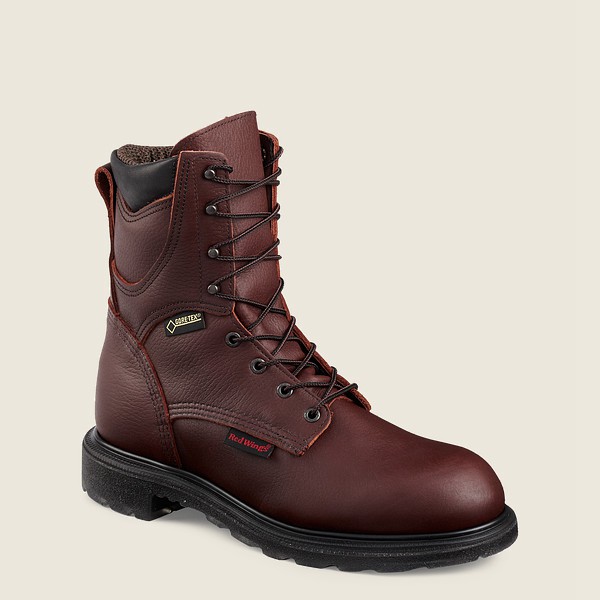 Red Wing Mens Work Boots - Supersole® 2.0 - 8-inch Insulated Waterproof Soft Toe - Burgundy - IEB475